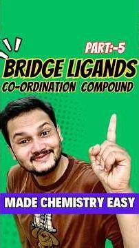 Bridge ligand IUPAC naming in co-ordination compound #neet2026 #co-ordinationcompound #boards2026