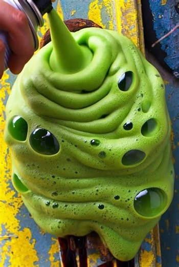 “Rusty Key Covered in Green Foam… Then This Happens 🔑🧪 (So Satisfying)”