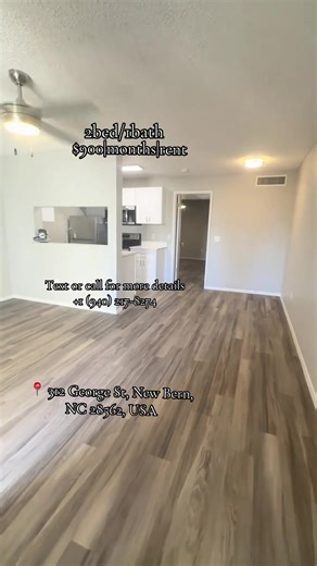 Still Available!! Rent Price: $900 2bedroom,1bath house in the area, estimated cost $900 per month. Stove and refrigerator included, Gas heat and trash is included in rent All pets allowed.. text/call: 1 (940) 217-8274 Address: 312 George St, New Bern, NC 28562, USA #newbernnc #realestate #typ #dm #apartmenttour