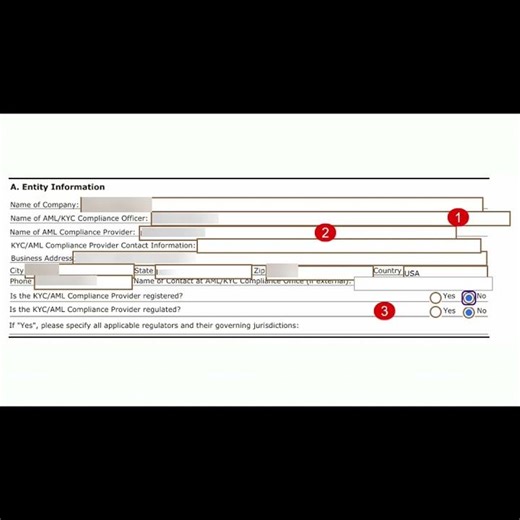 My bank is asking about my AML Compliance