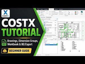 CostX Tutorial for Beginners | Drawing Setup, Dimension Groups, Workbook Calculation and BQ Export