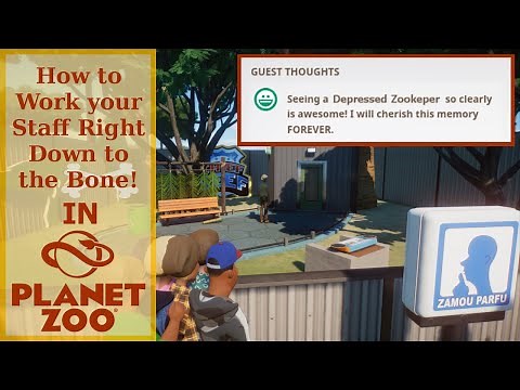 How to Use All Staff Efficiently and Lower Staff Wages ~ A Staffing Tutorial for Planet Zoo
