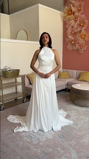 Our newest halter-neck wedding gown 🕊️ #bonbonbelle #sayyestothedress #weddingdress #haltertop r