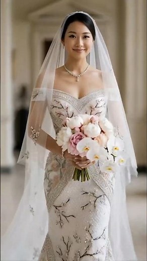 Radiant White Bridal Elegance 👰✨ | Timeless Wedding Dress | Eternal Bridal Couture