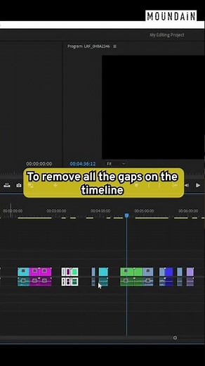 Remove or delete empty space on timeline easily in Adobe Premiere Pro