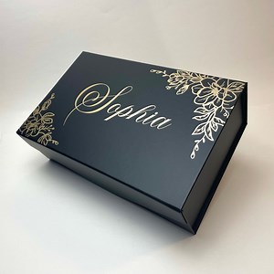 Luxury Magnetic Gift Box Empty, Personalized Proposal Gift Box, Bridesmaid Box, Birthdays, Baptisms, Black Rigid Box for Any Occasion - Etsy