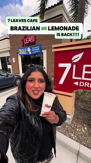 Brazilian Lemonade🇧🇷 is Back! @7 Leaves Cafe Have a taste of a sweet & creamy refreshing drink that will make your taste buds happy!✨😍 For limited time, the Brazilian lemonade is back! 🇧🇷 Now GO & have a Taste🥳 Latin Foodie LA Approved ✅ #ad #sponsored #7leavescafe #brazilianlemonade #7leaves