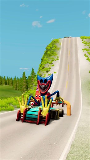 Cartoon Cars & Concrete Mixer vs Low Pipes - BeamNG.drive