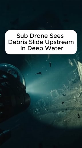 Sub Drone Sees Debris Slide Upstream In Deep | JO Viral Tech Videos