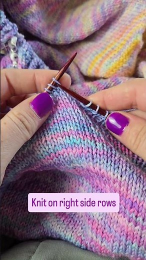 Stockinette when knitting flat