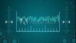 4K HUD Computer Graphic Looping Monitor / Surveillance Animation Stock Video