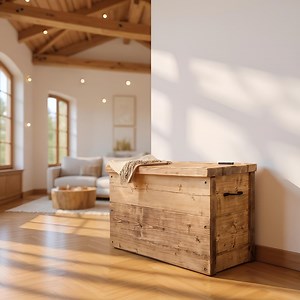 Chest Wooden Rustic Storage Box With Lid - Etsy UK