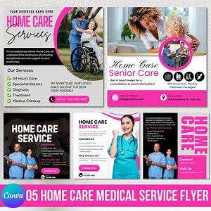 Homecare Services Flyer, Healthcare Assistance, Elderly Care Service, Nursing Home Flyer, Premade Senior Caregiving, Canva Template - Etsy