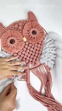 Making fluffy wings for macrame owl #diy #macrame #craftideas