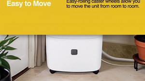 Whirlpool 50-Pint Portable Dehumidifier for Basement, Garage, and Living Room, 115V, Dehumidifier for Rooms up to 4500 Sq. Ft. with Energy Star Certification, Auto-Shutoff, and Timer in White