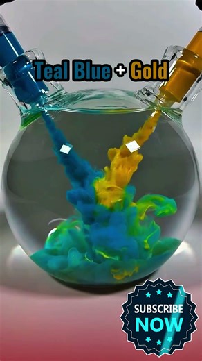 Color mixing Green with Gold 💦 #shorts #shortvideo #trending #foryou #foryoupage