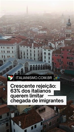Italianismo on Instagram: "Um novo relatório do Censis mostra que cresce a rejeição aos imigrantes na Itália. Quase dois terços da população é a favor de limitar o fluxo de entrada. A maioria acredita que bairros se degradam com alta presença estrangeira, e mais da metade vê os imigrantes como ameaça cultural. Veja também os dados sobre pobreza, emprego e desigualdade. Leia mais em italianismo.com.br (link na bio) #Itália #Imigração #Italianismo"