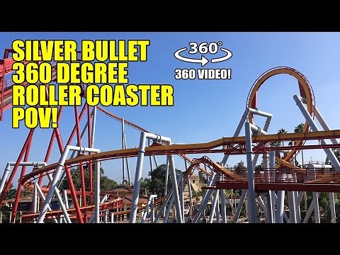 Silver Bullet Roller Coaster 360 Degree POV Knott's Berry Farm California