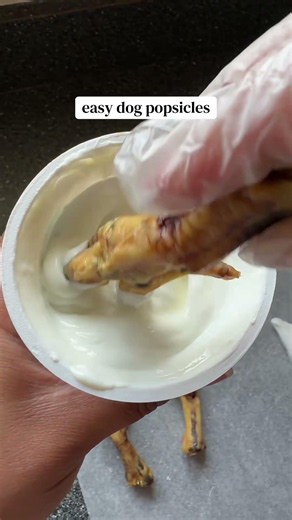 chicken feet dog treats with a creamy twist🍦 (affiliate)