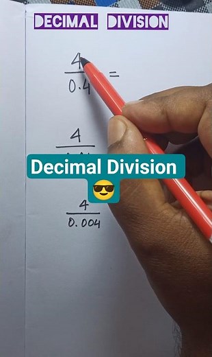 Division of decimal number trick #maths