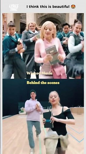 Behind the scenes vs Wicked Movie (What is This feeling?)