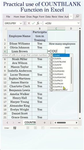 How to Use COUNTBLANK Function in Excel