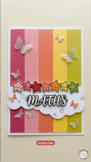 🎨 Aesthetic Maths Project File Cover Design #trending #craftypaglu