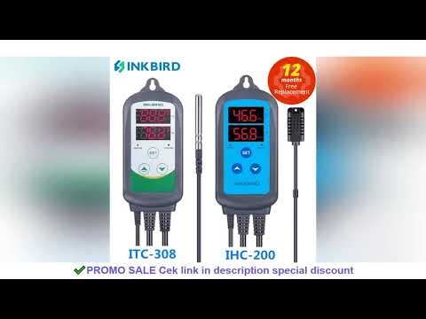 INKBIRD Combo Set Pre-wired Digital Dural Stage Humidity Controller IHC200 and Heating Cooling Tempe