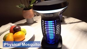 Solar Bug Zapper Outdoor Waterproof, Portable Pest Control Electric Mosquito Zapper Killer with Panel Sensor, Rechargeable Insect Trap Fly Zapper for Home, Patio, Backyard, Camping