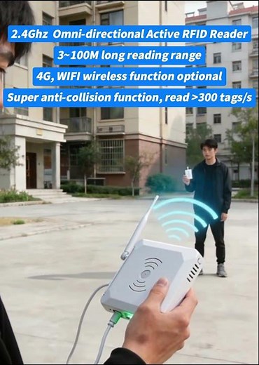 2.4Ghz Omni-directional Active RFID Reader| 100M Long Range Reader #assettracking #schoolmanagement