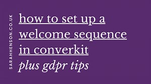 How to set up  a welcome sequence in Convertkit