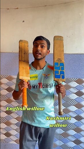 English willow vs Kashmiri Willow 😱😱 #minivlog #vlog #cricket #ytshorts #trending #viral #shorts