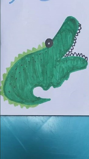 Easy Crocodile Drawing Simple Crocodile Sketch Step by Step for #youtubeshorts #shortsfeed #shorts