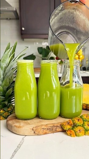 Pineapple cucumber juice for better digestion #recipe #health #detox