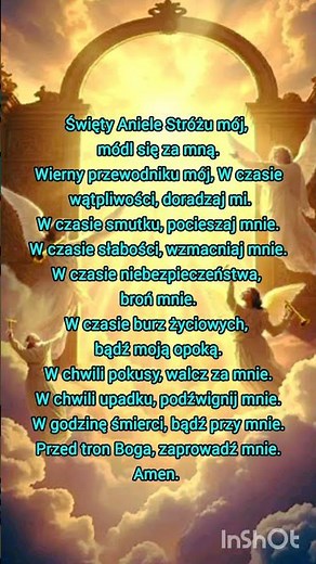Święty Aniele Stróżu mój ...