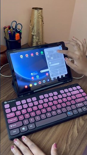 Connect portronics keyboard with Samsung tablet | Bluetooth pairing | technology #samsung #robot