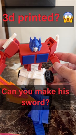 Can you make his sword? #transformers #3dprinting #optimusprime #actionfigures #asmrvideo