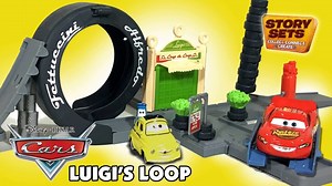 Cars Luigis Loop Playset Story sets Disney Pixar Lightning McQueen || Keith's Toy Box