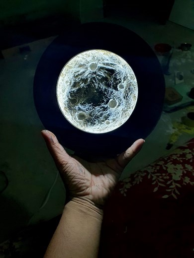 Handmade Realistic Moon Lamp Page: Color My Life @topfans #miniature #moon #lamp #handmade #viralvideo #viralreelschallenge | Color My Life
