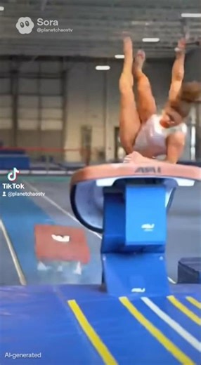 Gymnast TOPPLES Over Vault | Springboard FAILURE 🏃🏽‍♀️🤸🏽‍♀️🫣💥😬 #gymnastics #fail #ohno #accident