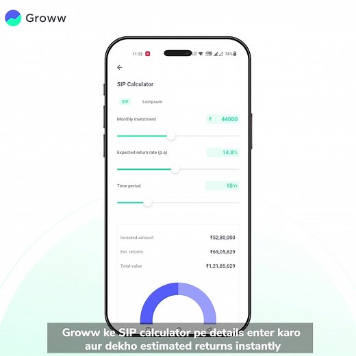 Calculate your SIP returns before you invest. Explore SIP calculator on Groww today. | Groww