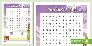 Pandora's Box Ancient Greek Myth Differentiated Word Search