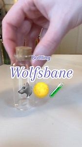 Making my mini Wolfsbane decorative potion bottle! Available now in my shop! #potion #potions #potionbottle #wizard #wizards #magic #bookshelfdecor #werewolf #fantasy #art #artist #decor #magical | Forbidden Forest Apothecary