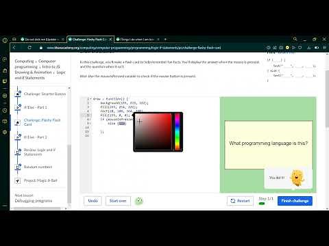 Challenge: Flashy Flash card {Khan academy}