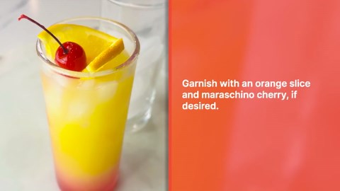 Classic 3-ingredient tequila sunrise recipe