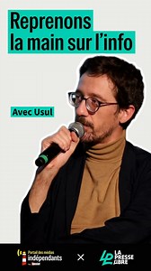 " Il faut penser le statut de la presse autrement." Le vidéaste Usul fait un état des lieux de la presse détenue par les milliardaires et le service public. Le 22 octobre 2025, s'est tenue la soirée de lancement du Portail des médias indépendants et de La Presse libre , deux plateformes pour booster les médias indépendants. Avec notamment une table ronde sur « Pourquoi les médias indépendants sont indispensables ! » animée par Sophie Chapelle et Daniel Schneidermann. En présence d'Usul, Arié Ali