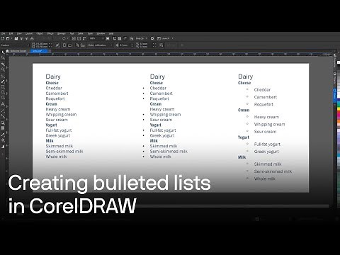 How to create, customize, and save bulleted & numbered lists in CorelDRAW | Tutorial