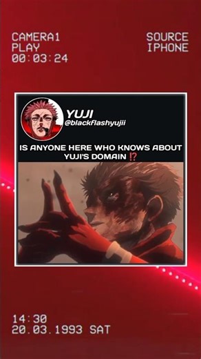 Is Anyone Here Who Knows About Yuji's Domain ⁉️ #jujutsukaisen #gojo #anime