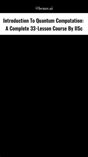⌬ AI on Instagram: "💥IISc Quantum Course🚀 Dive into the future with this "Introduction to Quantum Computation" course from the prestigious Indian Institute of Science (IISc). Perfect for anyone curious about the next wave of computing technology. 👨‍💻🎓"