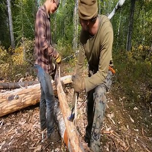 Off Grid Alaskan bush cabin in 30 days Hand tools only | Work & Tips